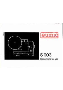 Eumig S 903 manual. Camera Instructions.
